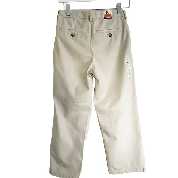 NWT GAP Boys Khaki Easy Fit Regular Uniform Tan Pants - Size 8 - Picture 3 of 10